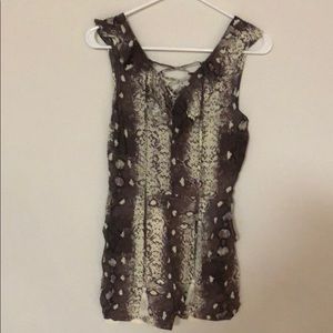 Snake Skin Print Romper
